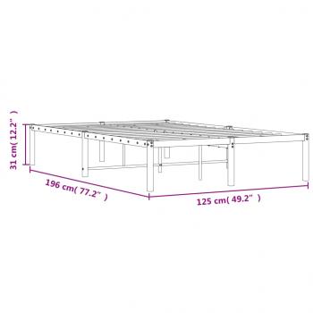 Bettgestell Metall Weiß 120x190 cm