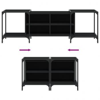 TV-Schrank Schwarz 153x37x50 cm Holzwerkstoff