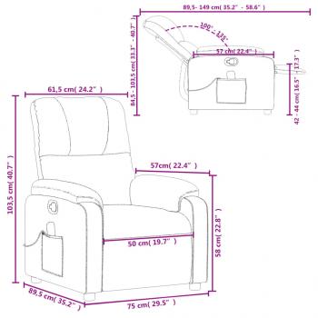 Massagesessel Taupe Mikrofasergewebe