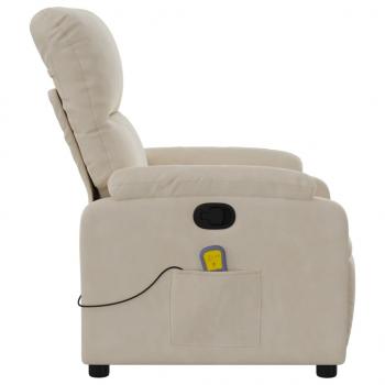 Massagesessel Beige Mikrofasergewebe