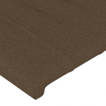 Kopfteil mit Ohren Dunkelbraun 103x23x118/128 cm Stoff