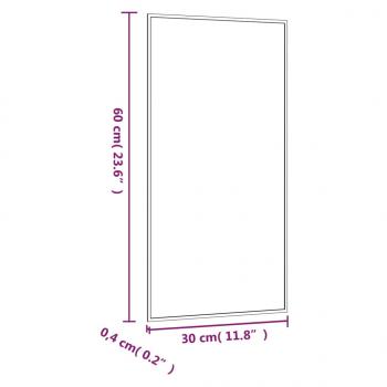 Wandspiegel 30x60 cm Glas Rechteckig