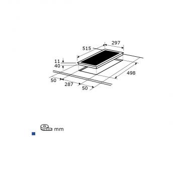 Exquisit EKC301-R-020 Autarkes Duo-Kochfeld, Glaskeramik, 29,2 cm breit, Touch-Control, Aluminium Rahmen, schwarz