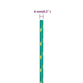 Bootsseil Grün 6 mm 250 m Polypropylen
