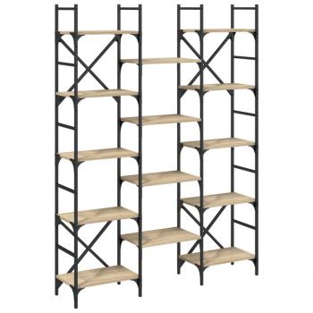 Bücherregal Sonoma-Eiche 127,5x28,5x172,5 cm Holzwerkstoff