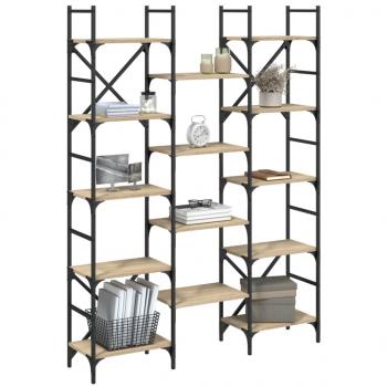 Bücherregal Sonoma-Eiche 127,5x28,5x172,5 cm Holzwerkstoff