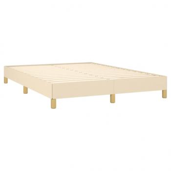 Boxspringbett mit Matratze Creme 140x200 cm Stoff