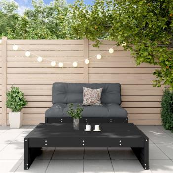 ARDEBO.de - 2-tlg. Garten-Lounge-Set Schwarz Massivholz Kiefer