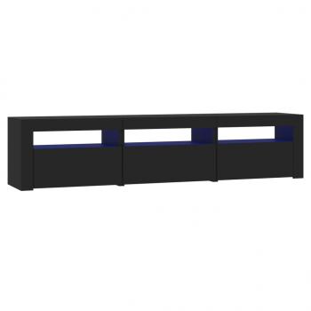 TV-Schrank mit LED-Leuchten Schwarz 180x35x40 cm