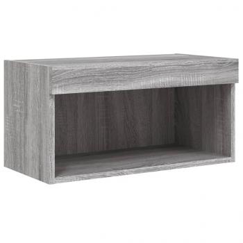 TV-Schrank mit LED-Leuchten Grau Sonoma 60x30x30 cm