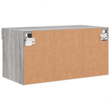 TV-Schrank mit LED-Leuchten Grau Sonoma 60x30x30 cm