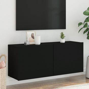 ARDEBO.de - TV-Wandschrank Schwarz 100x30x41 cm