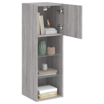 TV-Schrank mit LED-Leuchten Grau Sonoma 30,5x30x90 cm