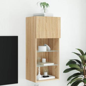 ARDEBO.de - TV-Schrank mit LED-Leuchten Sonoma-Eiche 40,5x30x90 cm