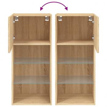 TV-Schrank mit LED-Leuchten Sonoma-Eiche 40,5x30x90 cm