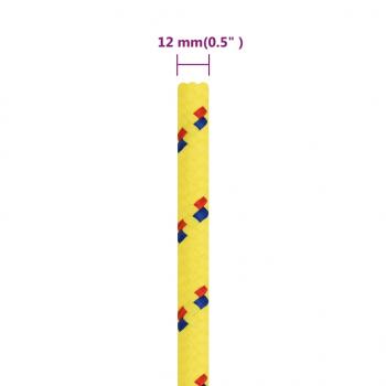 Bootsseil Gelb 12 mm 25 m Polypropylen