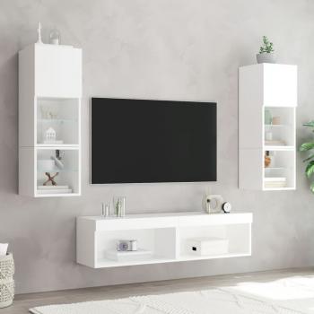 TV-Schrank mit LED-Leuchten Weiß 60x30x30 cm