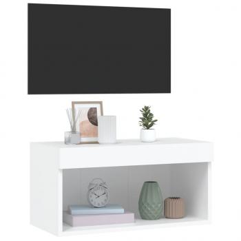 TV-Schrank mit LED-Leuchten Weiß 60x30x30 cm