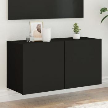 ARDEBO.de - TV-Wandschrank Schwarz 80x30x41 cm