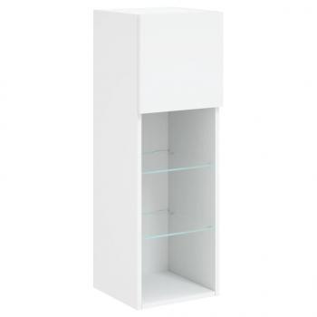 TV-Schrank mit LED-Leuchten Weiß 30,5x30x90 cm