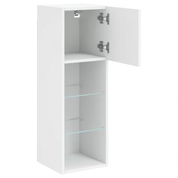 TV-Schrank mit LED-Leuchten Weiß 30,5x30x90 cm