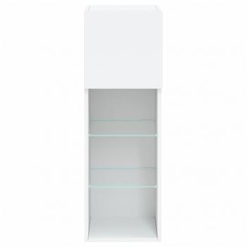 TV-Schrank mit LED-Leuchten Weiß 30,5x30x90 cm