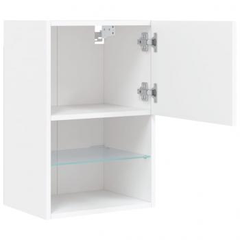 TV-Schrank mit LED-Leuchten Weiß 40,5x30x60 cm