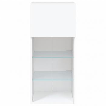 TV-Schrank mit LED-Leuchten Weiß 40,5x30x90 cm