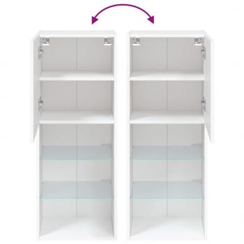 TV-Schrank mit LED-Leuchten Weiß 40,5x30x102 cm