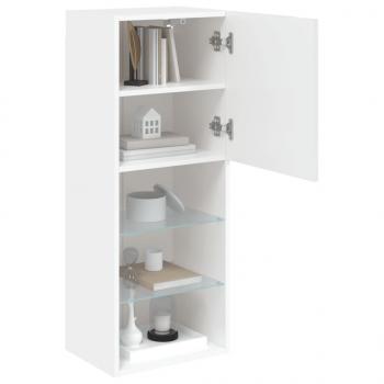 TV-Schrank mit LED-Leuchten Weiß 40,5x30x102 cm