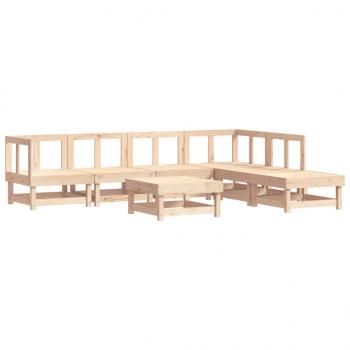 7-tlg. Garten-Lounge-Set Massivholz Kiefer