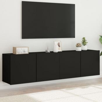 ARDEBO.de - TV-Wandschränke 2 Stk. Schwarz 80x30x41 cm