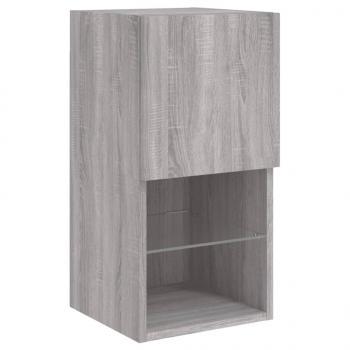 TV-Schrank mit LED-Leuchten Grau Sonoma 30,5x30x60 cm