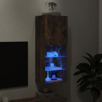 TV-Schrank mit LED-Leuchten Räuchereiche 40,5x30x102 cm