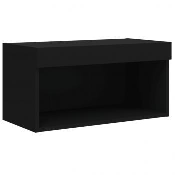 TV-Schrank mit LED-Leuchten Schwarz 60x30x30 cm