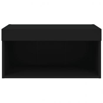 TV-Schrank mit LED-Leuchten Schwarz 60x30x30 cm