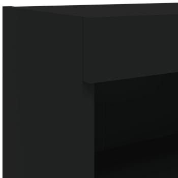 TV-Schrank mit LED-Leuchten Schwarz 80x30x30 cm