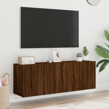 TV-Wandschränke 2 Stk. Braun Eichen-Optik 60x30x41 cm