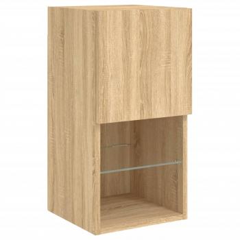 TV-Schrank mit LED-Leuchten Sonoma-Eiche 30,5x30x60 cm