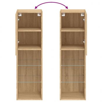 TV-Schrank mit LED-Leuchten Sonoma-Eiche 30,5x30x102 cm