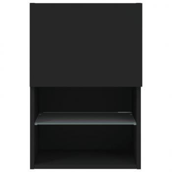 TV-Schrank mit LED-Leuchten Schwarz 40,5x30x60 cm