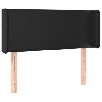 LED Kopfteil Schwarz 83x16x78/88 cm Kunstleder