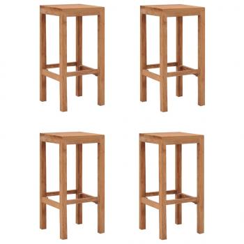 ARDEBO.de - Barhocker 4 Stk. Massivholz Teak