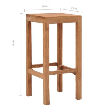 Barhocker 4 Stk. Massivholz Teak