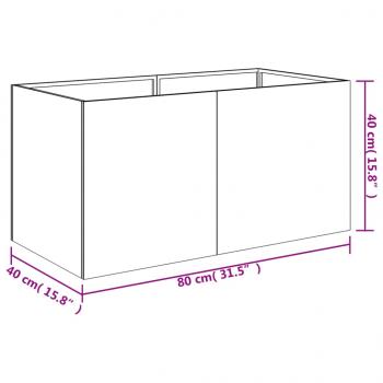 Pflanzkübel 80x40x40 cm Cortenstahl