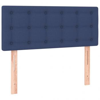 Boxspringbett mit Matratze & LED Blau 120x200 cm Stoff