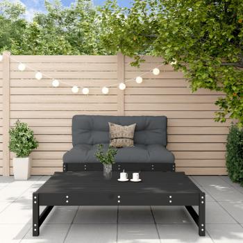 ARDEBO.de - 2-tlg. Garten-Lounge-Set Schwarz Massivholz Kiefer