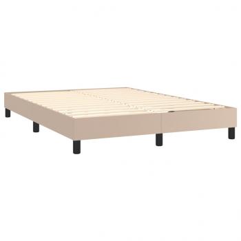 Boxspringbett mit Matratze & LED Cappuccino-Braun 140x190cm