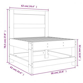 Garten-Mittelsofa Massivholz Douglasie