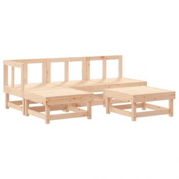 5-tlg. Garten-Lounge-Set Massivholz Kiefer